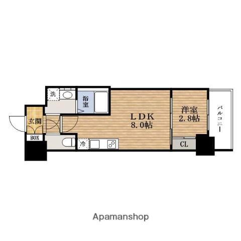 セレニテ本町東リアン(1LDK/7階)の間取り写真