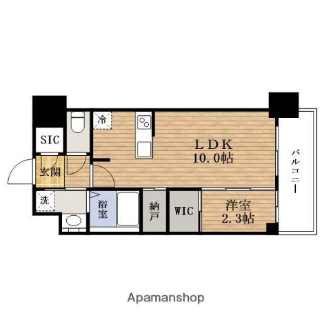 セレニテ本町東リアン(1LDK/9階)の間取り写真