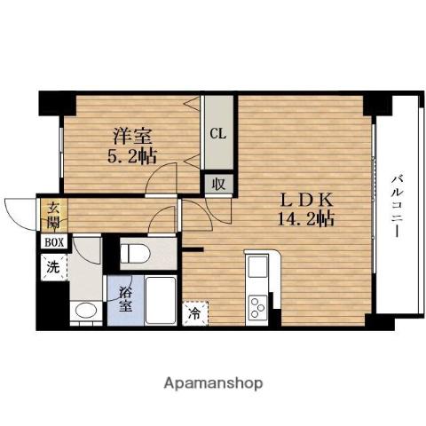 ベルンガーデンUEHOMMACHI(1LDK/5階)の間取り写真