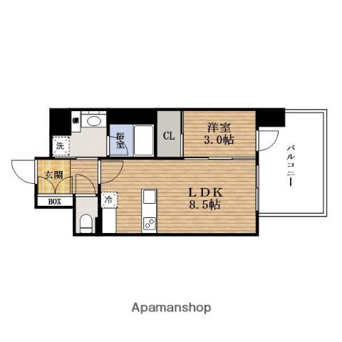 ジェイグランコートKYOMACHIBORI(1LDK/14階)の間取り写真