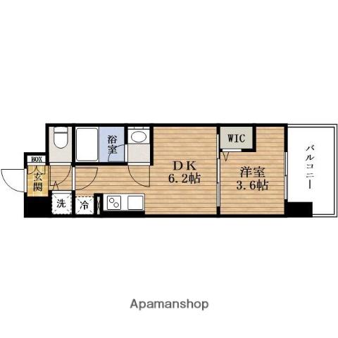 リヴェント難波サウス(1DK/8階)の間取り写真