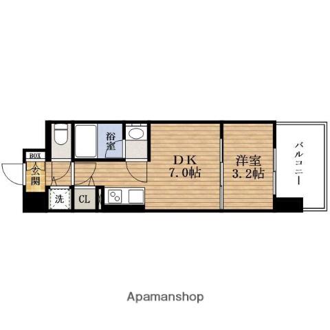 リヴェント難波サウス(1DK/8階)の間取り写真