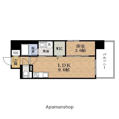 リヴェントNAMBAサウス(1LDK/10階)の間取り写真