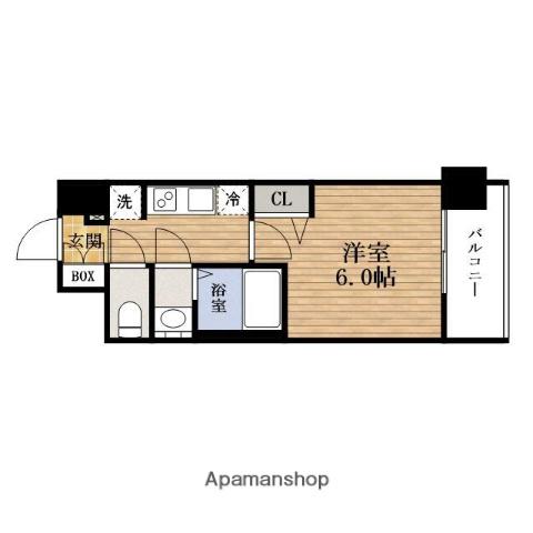 PRESSANCE四天王寺前夕陽ヶ丘凛宮(1K/9階)の間取り写真