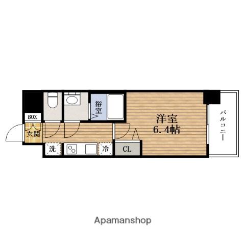 PRESSANCE堺筋本町エグゼブラン(1K/2階)の間取り写真