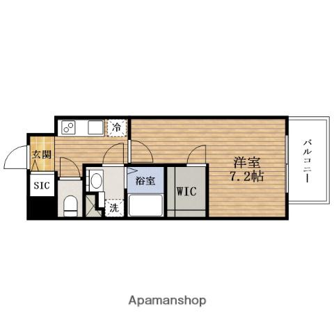 PRESSANCE堺筋本町エグゼブラン(1K/11階)の間取り写真