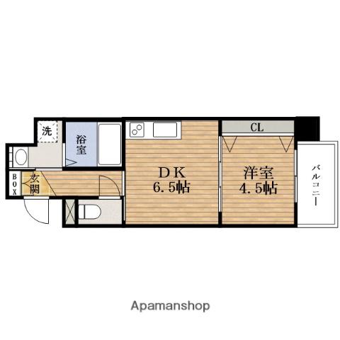 フォレストコートMINAMIOUEKOUEN(1DK/9階)の間取り写真