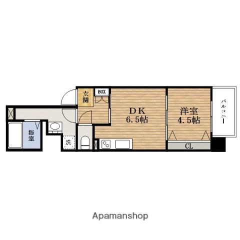 フォレストコートMINAMIOUEKOUEN(1DK/6階)の間取り写真