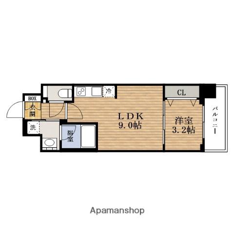 SPLENDIDE弁天町 (1LDK/5階)の間取り写真