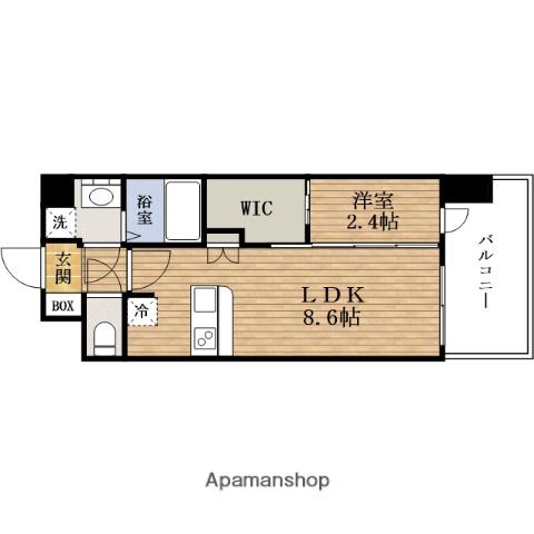 セレニテAWAZAミラク(1LDK/14階)の間取り写真