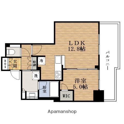 CIELIATOWER大阪堀江(1LDK/20階)の間取り写真