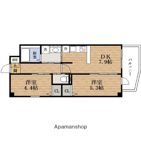 TROMMEL HEIM NAMBA トロンメルハイムナンバ(2DK/6階)の間取り写真