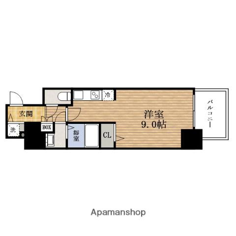 ドゥーエMINAMIHORIE(ワンルーム/3階)の間取り写真