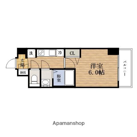 PRESSANCE四天王寺前夕陽ヶ丘ヴィリード(1K/12階)の間取り写真