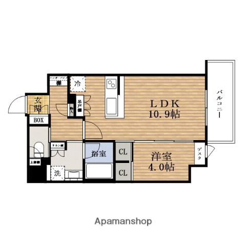 アーバネックスTEMMABASHIサウス(1LDK/3階)の間取り写真