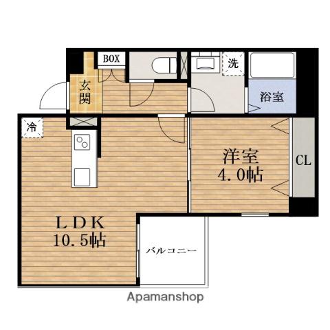 SFIDA帝塚山(1LDK/1階)の間取り写真