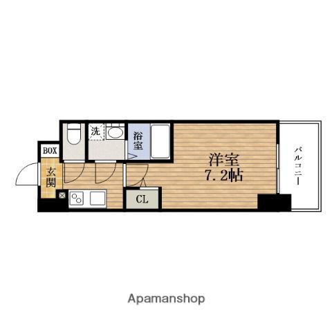 エスリードレジデンス大阪谷町ザ・マークス(1K/14階)の間取り写真