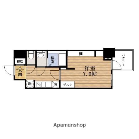 WORVE大阪本町(1K/6階)の間取り写真