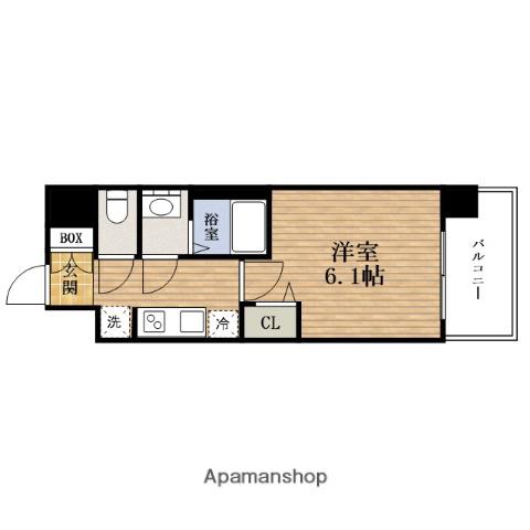 PRESSANCE東小橋エレディータ(1K/5階)の間取り写真