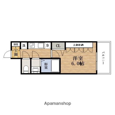 PRESSANCE桜川グロワール(1K/3階)の間取り写真