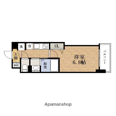 LUXE深江橋Ⅱ(1K/10階)の間取り写真