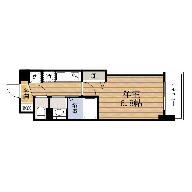 LUXE深江橋Ⅱ(1K/10階)の間取り写真