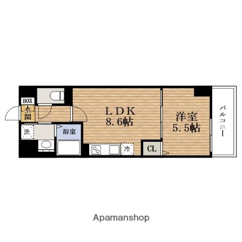 リアライズ今里南(1LDK/3階)の間取り写真