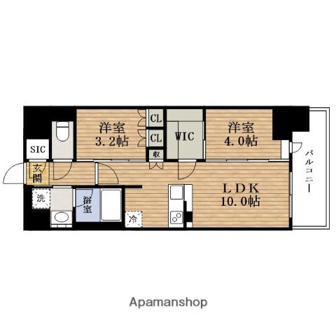 COMFORIA LIV博労町一丁目Q(2LDK/7階)の間取り写真