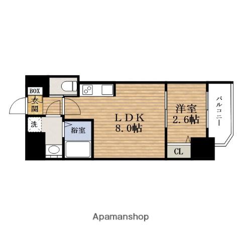 スワンズシティOSAKAクレアスト(1LDK/6階)の間取り写真