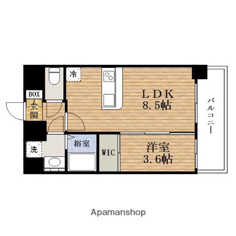 PRESSANCE九条グランデリーヴ(1LDK/11階)の間取り写真