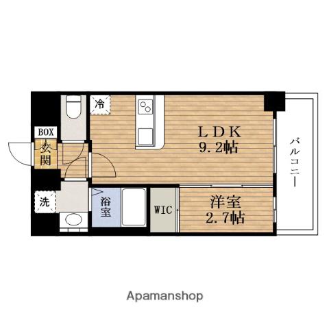 PRESSANCE九条グランデリーヴ(1LDK/11階)の間取り写真