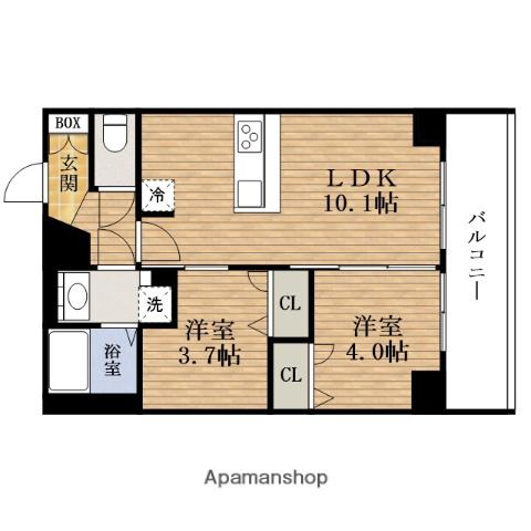 プレサンス九条グランデリーヴ(2LDK/11階)の間取り写真