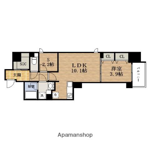URBANEX堺筋本町(1SLDK/10階)の間取り写真
