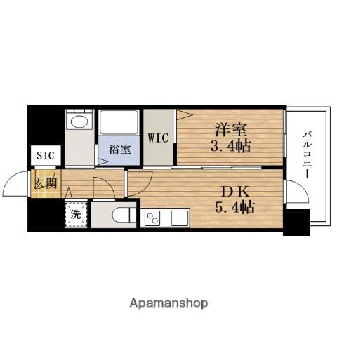 エステムコート難波ウエスト-SIDE9レデント(1DK/11階)の間取り写真