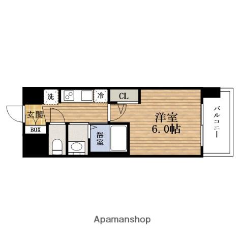 エステムコート難波ウエスト-SIDE9レデント(1K/11階)の間取り写真