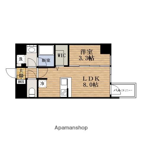 COMFORIALIV桜川ソルテラス(1LDK/4階)の間取り写真