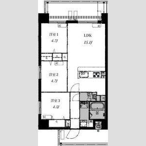 ALIVIS野田阪神(3LDK/9階)の間取り写真