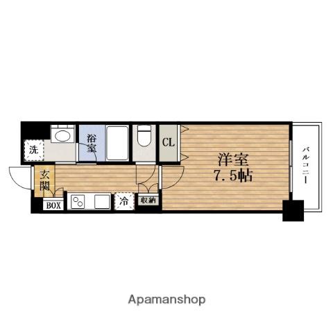 京町堀VIEWAPARTMENTS(1K/11階)の間取り写真