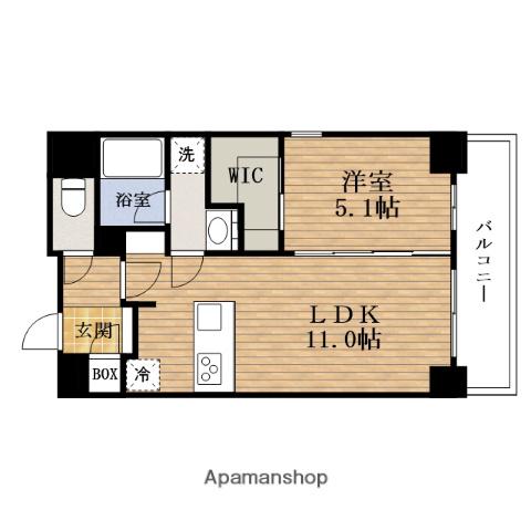 ジェイピーノイエUEMACHIDAI RYUZOUJI(1LDK/1階)の間取り写真