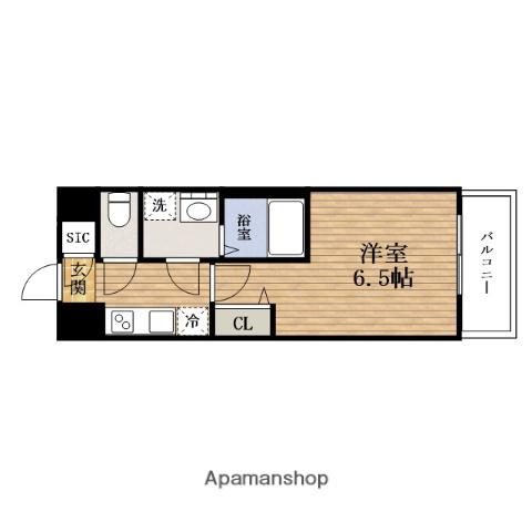 ファーストフィオーレ難波南アルマ(1K/3階)の間取り写真