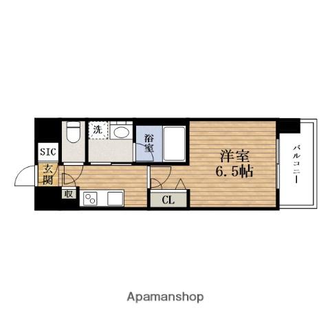 LEONVARIE長堀通(1K/2階)の間取り写真