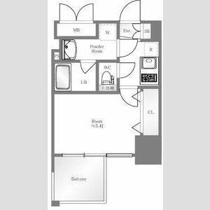 アドバンス上町台プレジール(1K/13階)の間取り写真