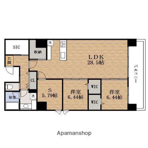 GLAM STELLA松屋町(3LDK/10階)の間取り写真