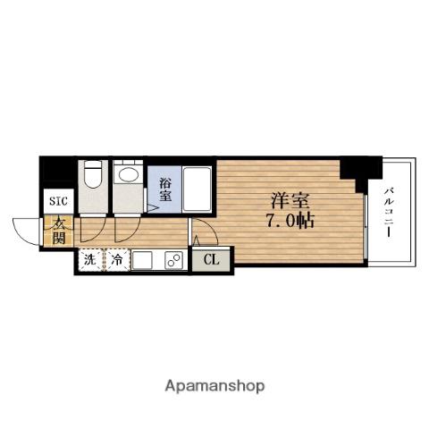 SERENITE谷町四丁目アリエ(1K/15階)の間取り写真