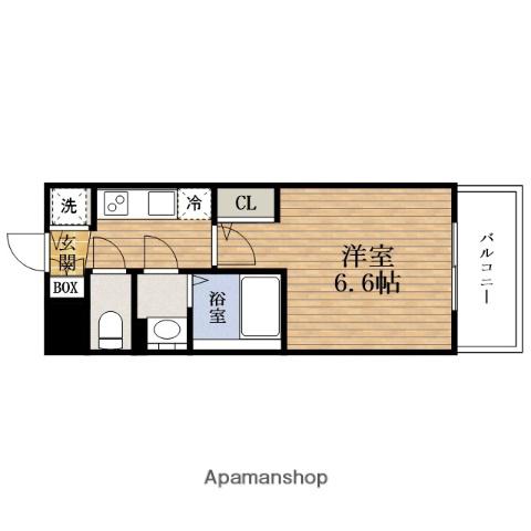 エスリードNAMBAヴァローレ(1K/6階)の間取り写真
