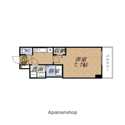 RESIUR-H心斎橋LUXE(1K/8階)の間取り写真
