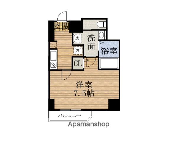 オリエンタルMINAMIHORIE(1K/10階)の間取り写真