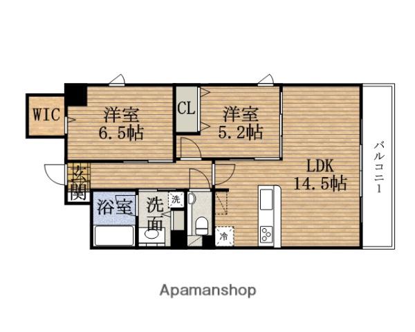 ルセルUEMACHIDAI(2LDK/8階)の間取り写真