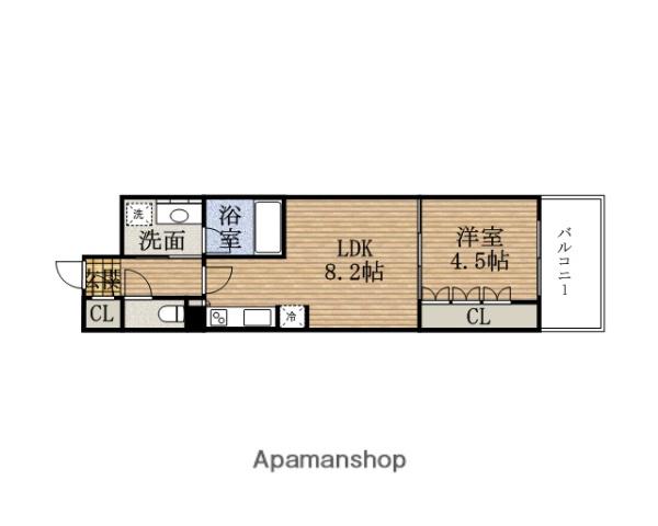 アーバネックスSHINSAIBASHI(1LDK/10階)の間取り写真