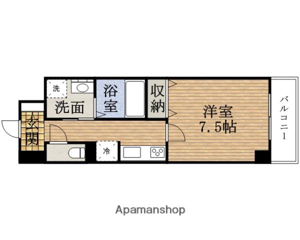 レジュールアッシュ弁天(1K/11階)の間取り写真